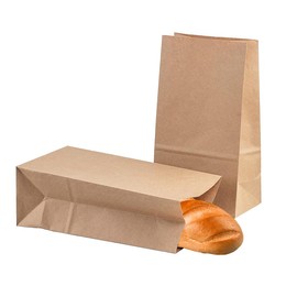 Kraft Paper Grocery Bags, 10x6x14, 25 Pack, Heavy-Duty, Recyclable,Eco-Friendly, Bulk, for Grocery Shopping Gift Bags Bakery Restaurant, Party Snack,52LB