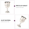 Gatuida 2pcs Goblets with Flower Pattern Elegant Alloy Cups for