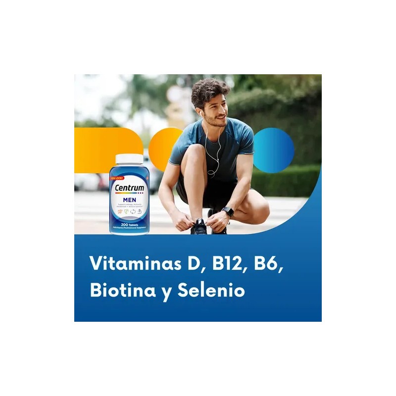 Centrum Multivitaminico Hombres Multimineral 200 Pzas