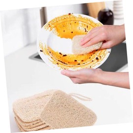 minkissy 2sets Dish Sponge Natural Dish Scrubber Kitchen Scrub Pad Plate Cleaning Cloth Dishcloths for Home Use 3pcs*2