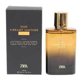 Zara Oud Vibrant Leather Elixir Intense Men Perfume Long Lasting Fragrance with Bergamot Kumquat Apple Incense Oud & Patchouli Scent EDP Eau de Parfum 100ml (3.4 fl. oz.)