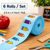 6 Rolls Back to School Wired Edge Ribbons, 24Yards x
