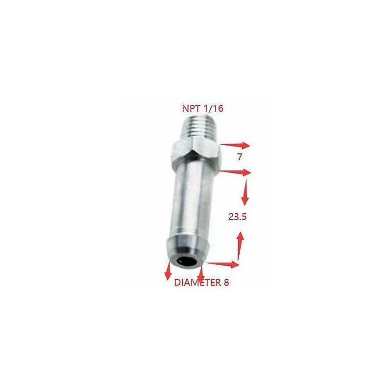 HCHCSPEED 1/16" NPT Radiator Aluminum Overflow Nipple Barb Hose Fitting