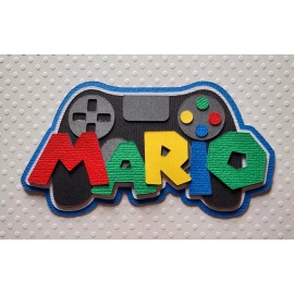 Unbranded MARIO title. Scrapbook, Card making Paper Piecing