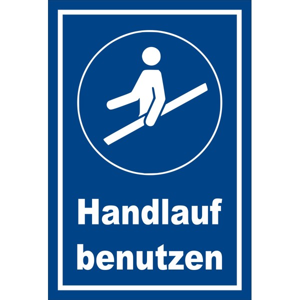 Melis-Folienwerkstatt S00361-024-E Sticker – Use Hand Rail – Complies with