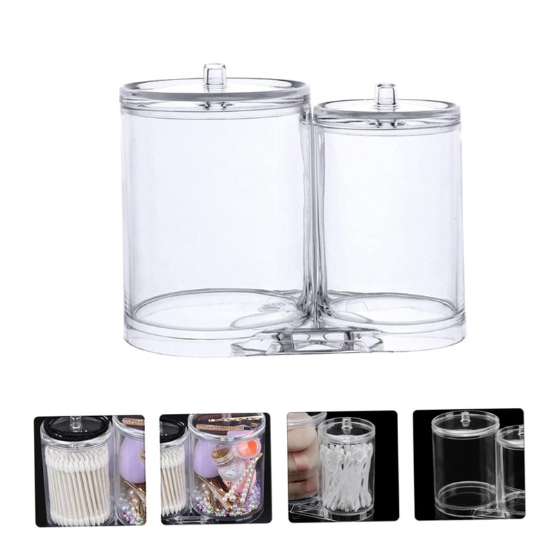 Ciieeo Multifunctional Cotton Pad and Swab Storage Box Lid Organizer