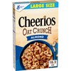 Cheerios Oat Crunch Almond Breakfast Cereal, Made with Whole Grain,