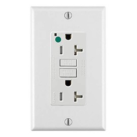 Leviton GFTR2-HGW 20A-125V Extra-Heavy Duty Hospital Grade Tamper-Resistant Duplex Self-Test GFCI Receptacle, White, 20-Amp