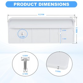 WP67005140 Refrigerator Freezer Door Handle Compatible with Whirlpool, Kenmore, Amana Replacement Refrigerator Handles WP67005141 67005141 67005140 12610801W 12610802W 8170990 12285404 12610803W