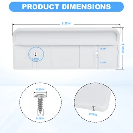 WP67005140 Refrigerator Freezer Door Handle Compatible with Whirlpool, Kenmore, Amana Replacement Refrigerator Handles WP67005141 67005141 67005140 12610801W 12610802W 8170990 12285404 12610803W