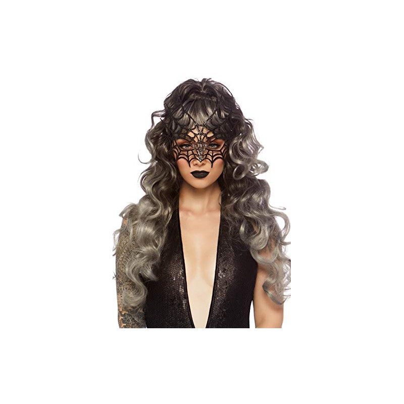 Leg Avenue Long Curly Wispy Bang Wig, 300 g Grey