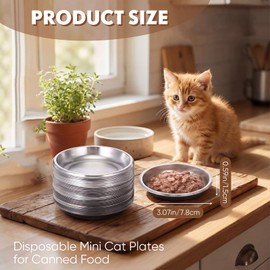 LOYIM 500 Pcs Mini Pet Disposable Feeding Bowls Bulk, Small Plastic Travel Food Bowls for Small Cats, Puppies, and Other Pets - Ideal for Dry & Wet Food, Water
