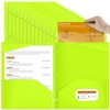 Henoyso 60 Pack 2 Pocket Folders with Clear Front Pocket