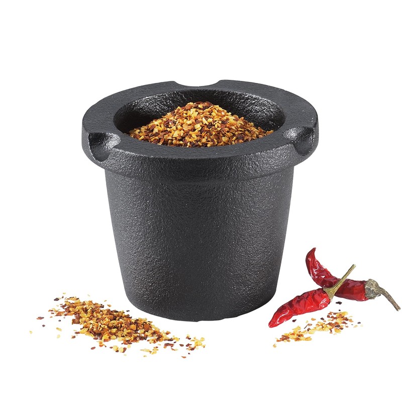 Zassenhaus Cast Iron Spice Grinder Set with Beech Wood Lid,