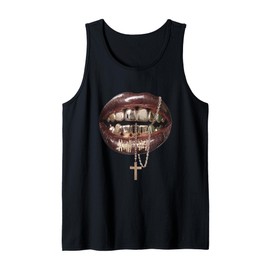 Women's Lips Print Graphic Y2K 2000s Vintage Summer Tops Tank Top