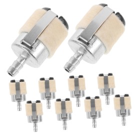 FELTECHELECTR 10pcs Chainsaw Fuel Filter Durable Fuel Filtering Tool with Housing and Wool Element Engineered for Easy Installation
