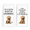 OINDADE Goldendoodle Gifts Dog Kitchen Towels Set of 2, Gifts