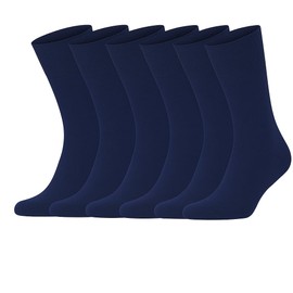 KNETLI Men's Dress Socks, Crew Socks Super Soft, Navy Blue, Size 6-9, 6 Pair Pack