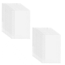 Hongliyuan A7 Size Refill Paper Transparent 3 Layers PP Stickers Sticker Backing Paper Release Paper Mini 6 Holes for Binder Folder Double Pocket Card Holder Sticker Book Boys Girls Storage