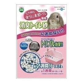 Marukan Rabbit's Rakuchin Clean Toilet Dedicated Deodorizing Toilet Sand (Approx. 2 Weeks) 0.8L Multicolored Small Animals M Size