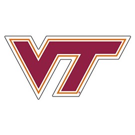 Craftique Virginia Tech Decal (Wine/ORG VT Decal (3''4''6''12''18''), 4 in)