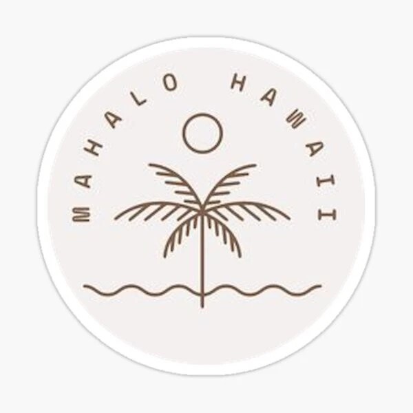 Endless New Objects Hawaii Mahalo Aloha Palm Trees Vinyl Decal