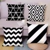 4 PCS Throw Pillow Case Pillows Cushion Cover Black and