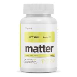 YOU MATTER - Betanin con Betana HCl, Apoyo Digestivo y Regulacin del pH Estomacal, Suplemento Vegano - 60 Cpsulas Vegetales                           