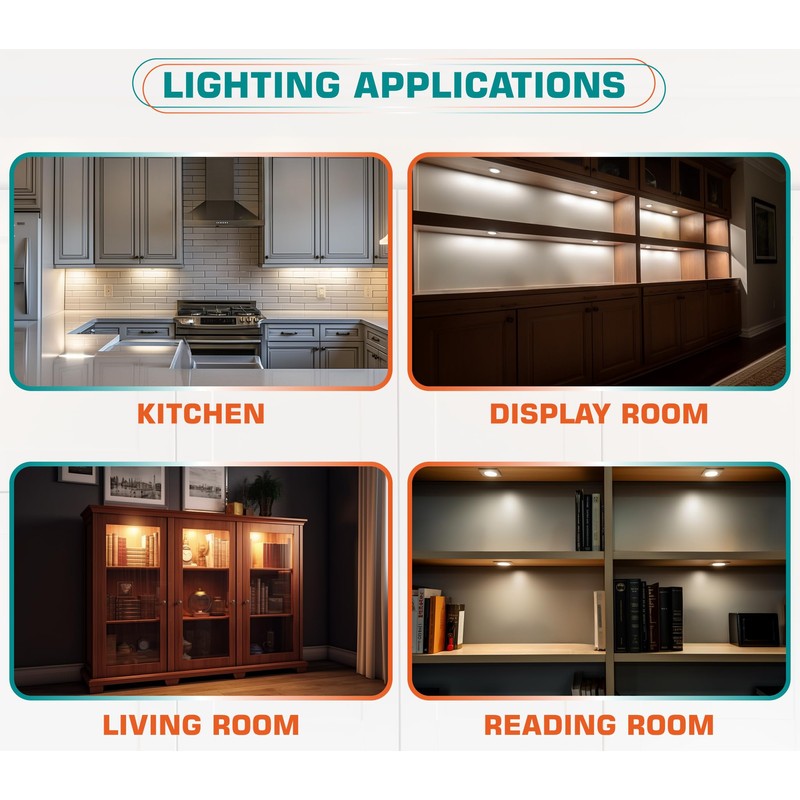 Lvyinyin LED Kitchen Cabinet Lighting, Over and Under Closet Light