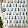 Baccessor Christmas Winter Shower Curtain Xmas Farmhouse Woodland Pine Tree