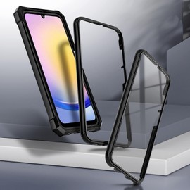 WDHD Compatible with TCL 50 XE 5G & TCL 50 XE NXTPAPER 5G Phone Case Black | Full-Body Protective Cover with Built-in-Screen Protector, [Extra Front Frame, 2 X Tempered Glass Screen Protector]