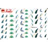 Peacock and peacock feathers clear waterslide nail art decals. Set