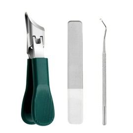 Three Sets Of Eagle Beak Beveled Nail Clippershousehold Multifunctional Large Opening Anti-Splash Nail Clippers Set Of High-Grade Thick Hardmanicure Clippers - Color: Green, Quantity: 2 sets