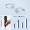 KRKC&CO Moissanite Engagement Ring Simulated Diamond Ladies Fashion Ring 0.5