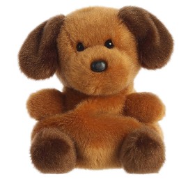 Aurora Ruff Ruff Puppy Palm Pals Mini Plush Toy Soft Cute Brown 4 Inch Collectible