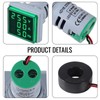 XIITIA 3pcs 3 in 1 60-500V 0-100A AC Digital Ammeter