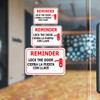 Classic Framed Plus Friendly Reminder: Lock the door/Cierra la puerta