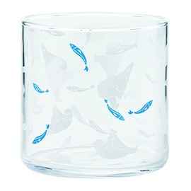 Sun Art Cute Tableware "Polar" White Spotted Glass Soba Choko Glass Approx. 300 ml SAN3642-2 Transparent