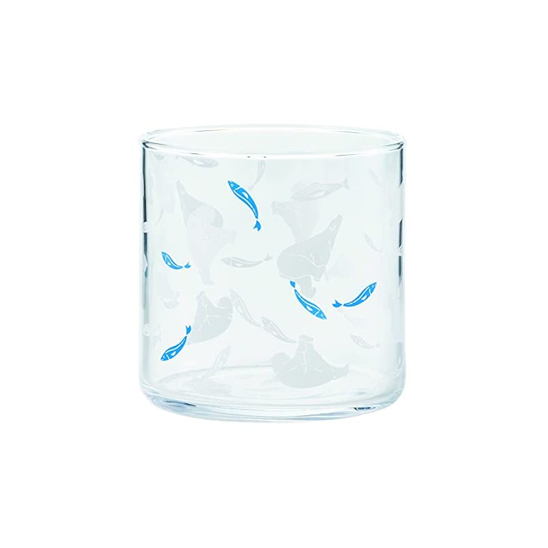 Sun Art Cute Tableware "Polar" White Spotted Glass Soba Choko
