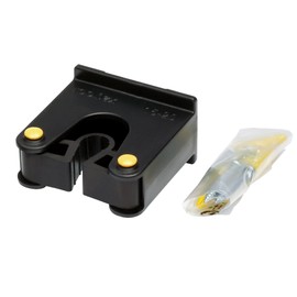 Toolflex Stielhalter Gerätehalter und Werkzeughalter für Rohrdurchmesser D= 15-20mm Farbe schwarz