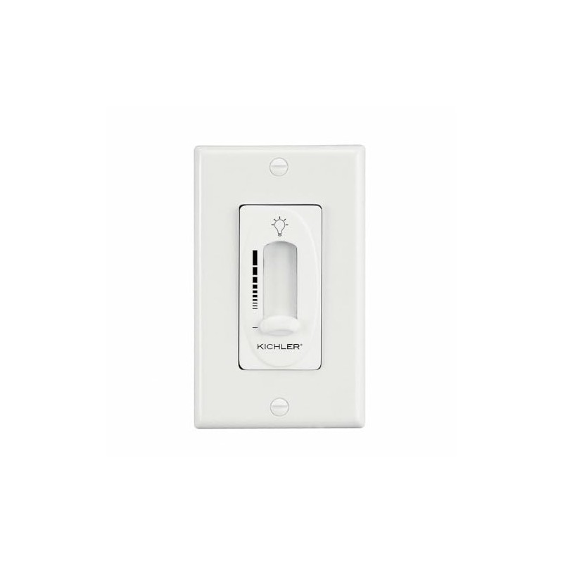 Kichler 337011WH Accessory Fan Light Dimmer Control, White, 5.5-Inch
