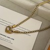 SweYone Gold Heart Necklace for Women | Gold Square Body-Shaped