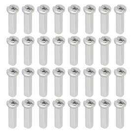 ECSiNG 100Pcs Bicycle Spoke Nipples Fit for 14G / 2mm Dia Spoke Mountain Road Bike Silver Steel 14mm Long Cycling Replacement Accessories
