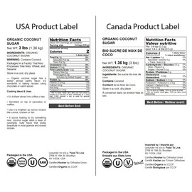 Food to Live Organic Brown Coconut Sugar, 3 Pounds – Non-GMO, Pure Palm Sugar, Kosher, Vegan, Fair Trade, Unrefined, Granulated, Low Glycemic Sweetener, Highly Nutritious, Perfect for Baking, Bulk