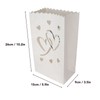 20pcs Tea Light Candle Bag Flame Retardant Reusable Heart Shape