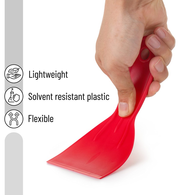 Bates 6 Pack Plastic Putty Knife Set - Paint Scraper,