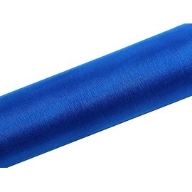 ORP16-083C - Organzastoff Tischläufer 16cm x 9m Tischdeko Hochzeit (blau)