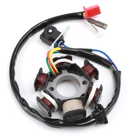 Minho DC 6-Poles Magneto Stator in Copper Material Come with Pick-up Stator Trigger Compatible with Chinese GY6 4-Stroke 152QMI 157QMJ 150cc Engine Scooter Moped Go Kart Jonway Tank JMstar,DC Tape