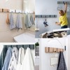 Wooden Wall Mounted Folding Rack, Modern Wall Floating Coat Hook