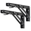 YUMORE Folding Shelf Brackets, 10 Inch Heavy Duty Collapsible Shelf